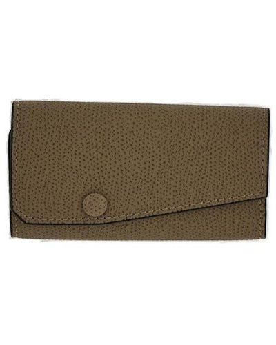 Valextra Small Tri-fold Wallet - Green