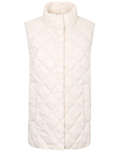 Weekend by Maxmara High Neck Quilted Gilet - Natural