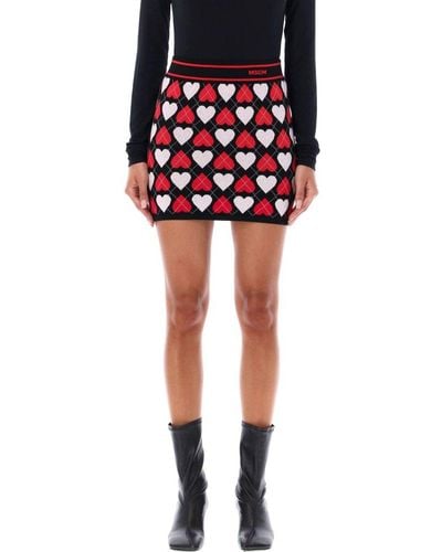 MSGM Skirt Heart - Black