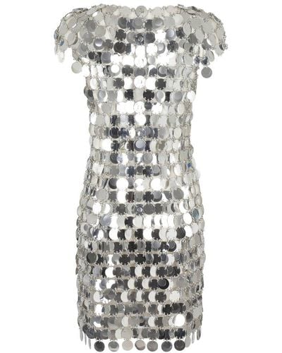 Rabanne Sequinned Mini Dress - Metallic