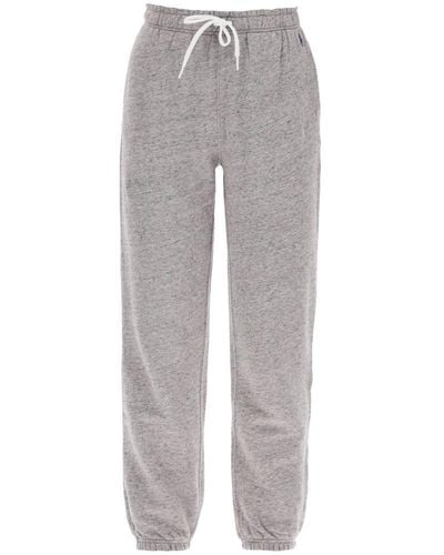 Polo Ralph Lauren Pony Embroidered Drawstring Track Trousers - Grey