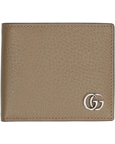 Gucci Logo Plaque Bi-fold Wallet - Metallic