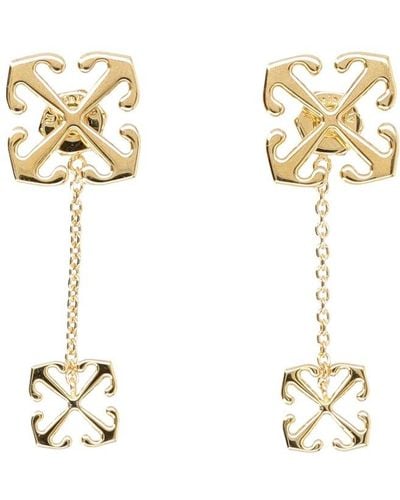 Off-White c/o Virgil Abloh Off- Double Arrow Earrings - Metallic