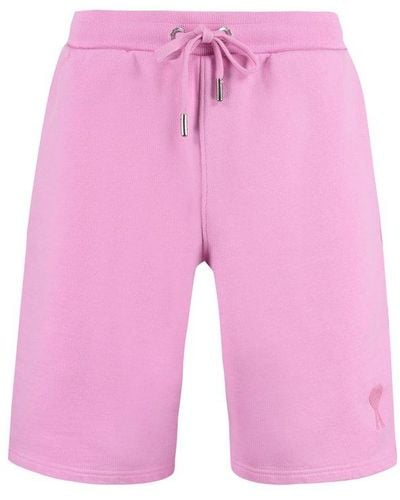 Ami Paris Fleece Shorts - Pink