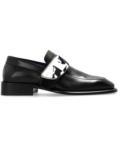 Burberry Shield Equestrian Knight Motif Loafers - Black