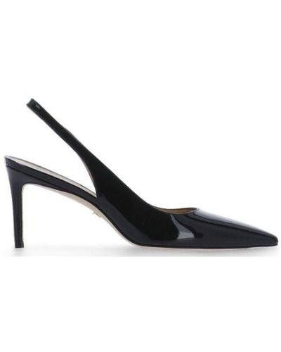 Stuart Weitzman Pointed-toe Slingback Court Shoes - Black
