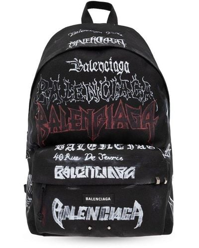 Balenciaga Backpack With Logo, - Black
