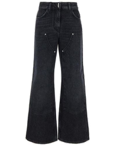 Givenchy Double-knee Wide-leg Jeans - Blue