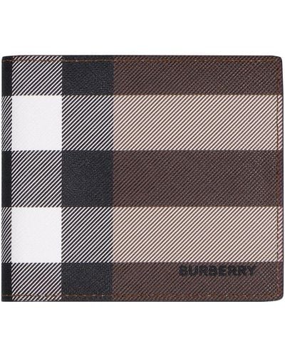 Burberry Bifold Check Wallet - Gray