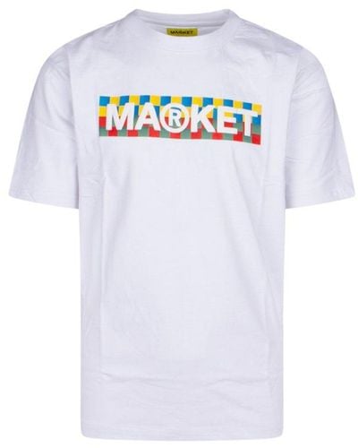 Market Logo Printed Crewneck T-shirt - White
