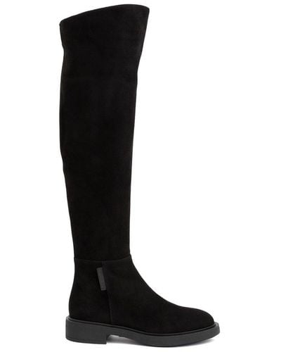 Gianvito Rossi Round-toe Knee-high Boots - Black
