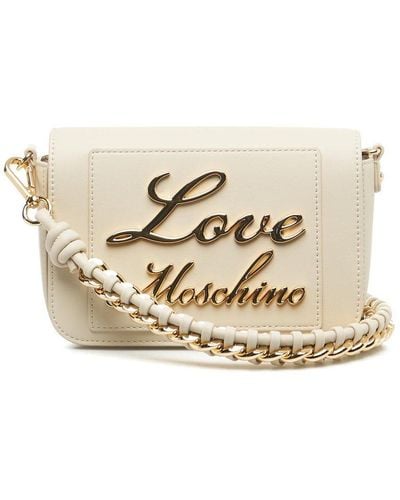 Love Moschino Logo Lettering Mini Shoulder Bag - Metallic