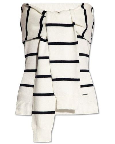 DSquared² Striped Knitted Top - Black