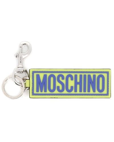 Moschino Logo Tag Keyring - Blue