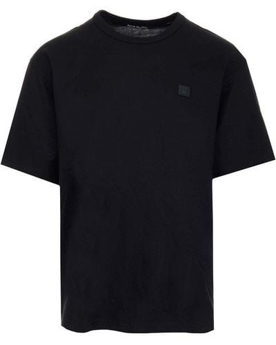 Acne Studios Face Patch Crewneck T-shirt - Black