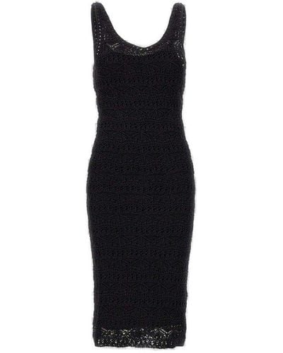 IRO Lazza Crochet Knit Dress - Black