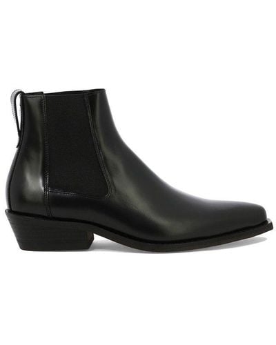 Our Legacy Cyphre Pointed-toe Ankle Boots - Black