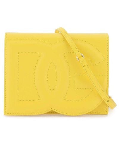 Dolce & Gabbana Leather Crossbody Bag - Yellow