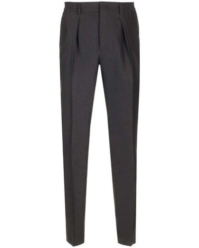 Fendi Pleated Straight-leg Trousers - Grey