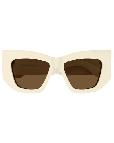 Alexander McQueen Cat-eye Frame Sunglasses - White