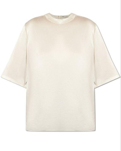 Saint Laurent Crewneck Short-sleeved T-shirt - White