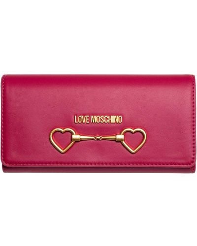 Love Moschino Soft Heart Bit Wallet - Purple