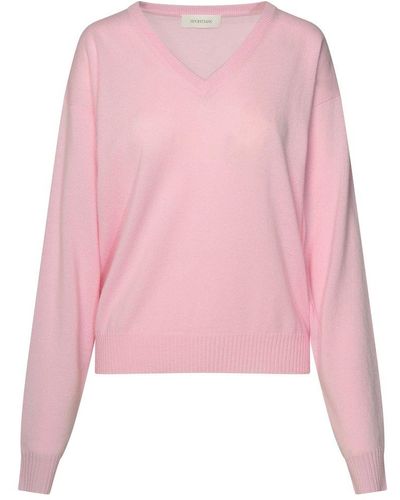 Sportmax V-neck Long-sleeved Jumper - Pink
