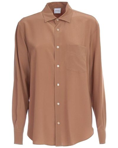 Aspesi Buttoned Long-sleeved Shirt - Brown