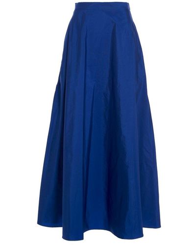 Max Mara Studio Pioggia Pleated Skirt - Blue