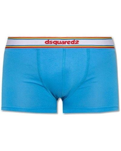 DSquared² Logo Waist Boxers - Blue