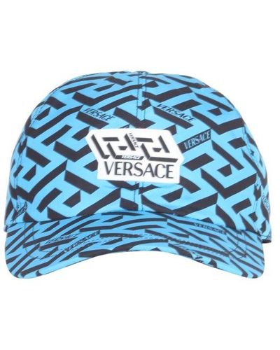 Versace Baseball Hat With Logo - Blue