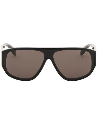 Alexander McQueen Mask Frame Sunglasses - Gray