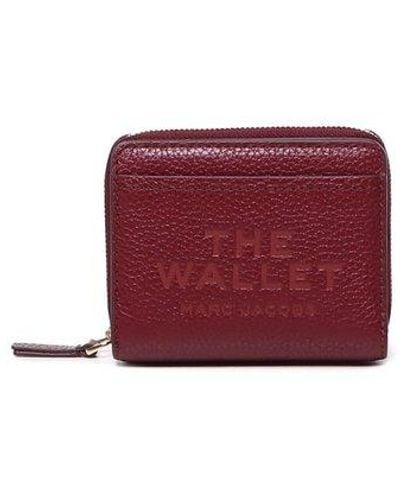Marc Jacobs Logo Printed Zipped Mini Compact Wallet - Purple