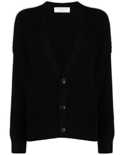 Societe Anonyme Plunging V-neck Buttoned Cardigan - Black