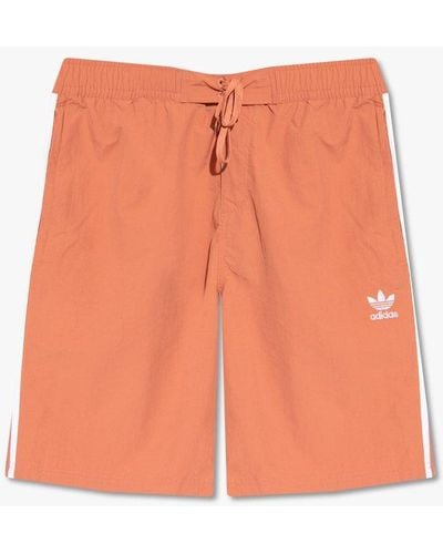 adidas Originals Shorts With Logo, - Orange