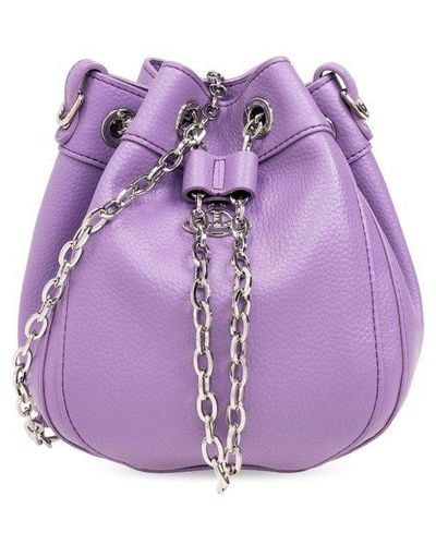 Vivienne Westwood Small Chrissy Chain-linked Bucket Bag - Purple