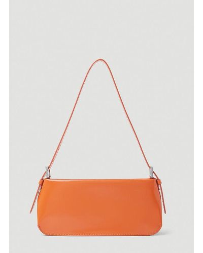 BY FAR Dulce Semi Patent Leather Shoulder Bag - Orange