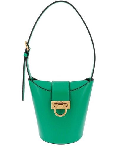 Ferragamo Leather Shoulder Bags - Green