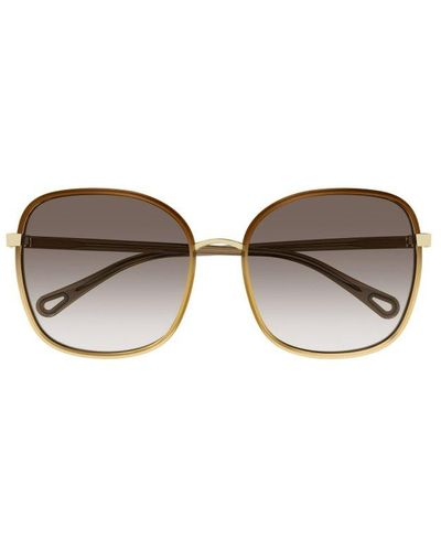 Chloé Square Frame Sunglasses - Metallic