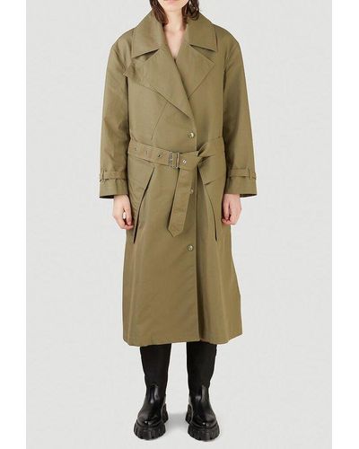 Burberry Oversized Trench Coat - Green