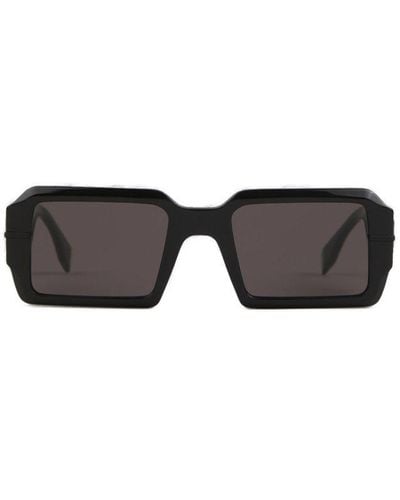 Fendi Rectangular Frame Sunglasses - Black