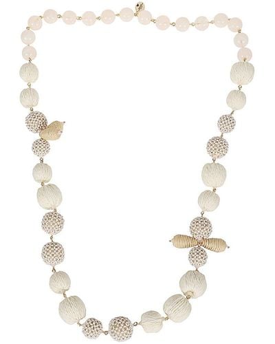 Weekend by Maxmara Embellished Necklace - White