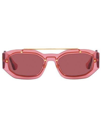Versace Rectangle Frame Sunglasses - Pink