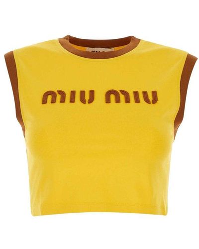 Miu Miu Women's Multicolor Scarf Yellow