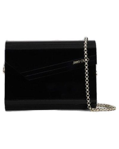 Jimmy Choo Candy Chain-linked Clutch Bag - Black