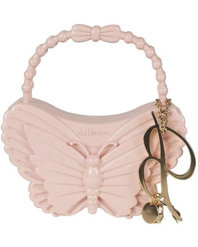 Blumarine X Forbitches Butterfly Pendant Tote Bag - Pink