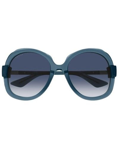 Gucci Round Frame Sunglasses - Blue