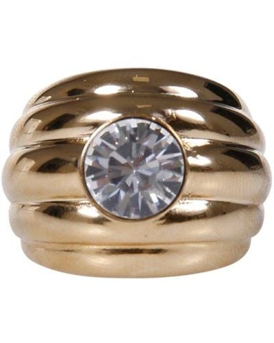 AMINA MUADDI Embellished Jahleel Ring - Metallic