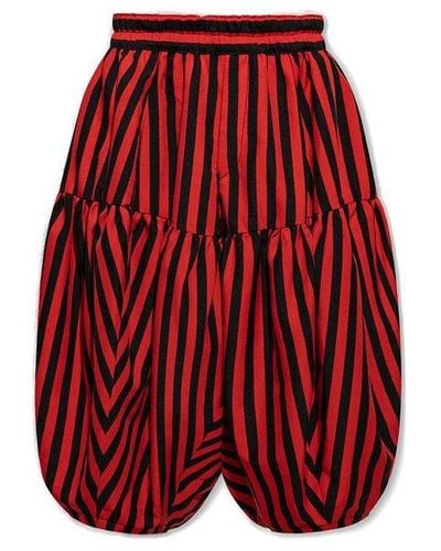 Comme des Garçons Striped Pants - Red