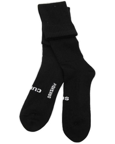 Rick Owens Black Cotton Socks